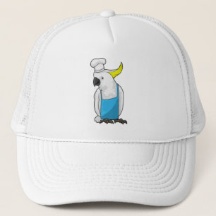 Camionero Loro como chef y gorra de cocina