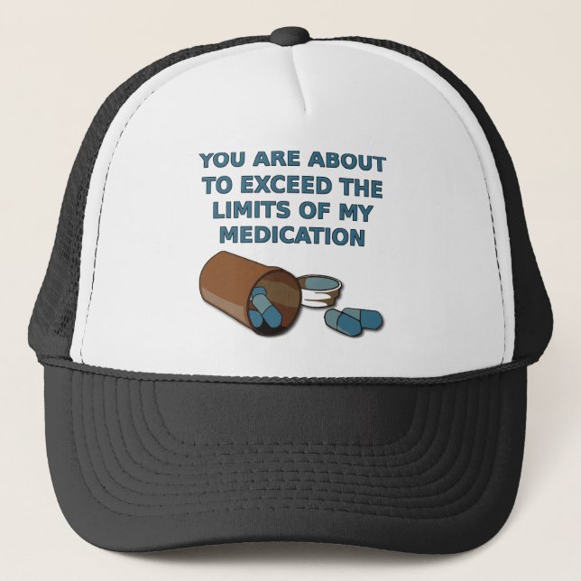 Camionero Los Límites De Mi Medicamento Gorra Divertida Somb (Anverso)