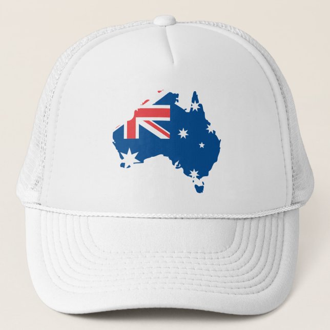 Camionero Mapa y bandera de Australia - Gorra (Anverso)