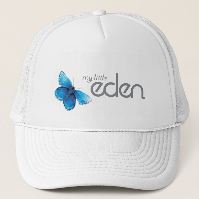 Camionero Mariposa azul mi pequeño gorra de eden (Anverso)