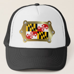 Camionero Maryland enmarcado como Gorra de la bandera