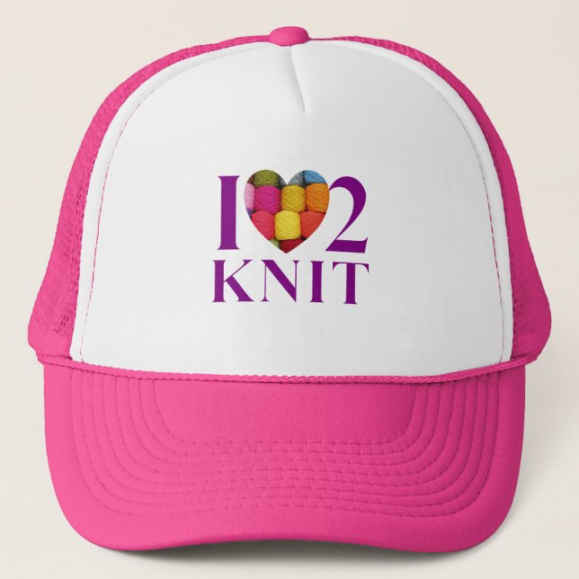 Camionero Me encanta el Gorra de Knit (Anverso)