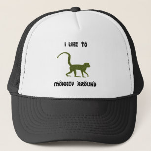 Camionero Me Gusta Andar Jugando con Monos Gorra de Camioner