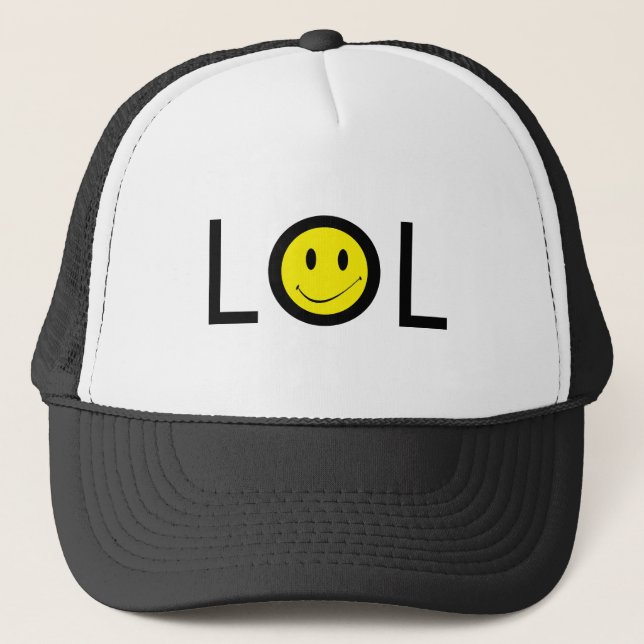 Camionero MOD LOL de Texting del ~ del gorra con la cara (Anverso)