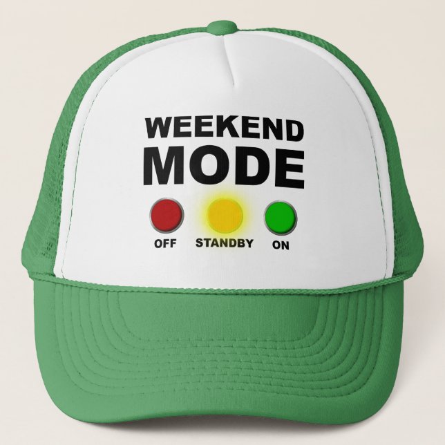 Camionero Modo fin de semana Funny Ball Cap Gorra Fiesta (Anverso)