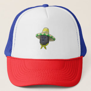 Camionero Mono con gorra de paja