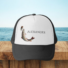 Camionero Monogramo Gorra de Pesca Volando Pescador