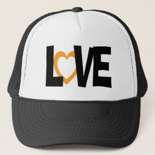 Camionero Naranja boda de palabras de amor gorra