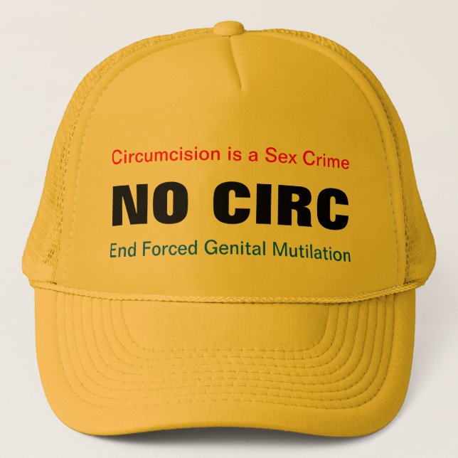 Camionero No hay circuncisión de CIRC NOCIRC un gorra del (Anverso)