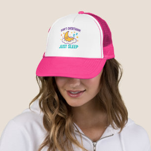 Camionero No pienses demasiado, solo duerme Gorra de camione