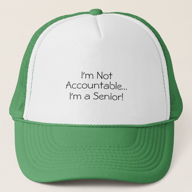Camionero No soy Gorra de Citas Graciosas Responsables (Anverso)