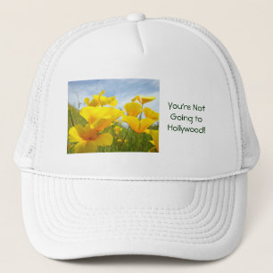 Camionero ¡No vas a Hollywood! gorra de deportes blancos