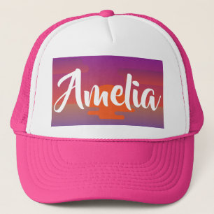 Camionero Nombre de Amelia Gorra Tapa del Personalizado de v