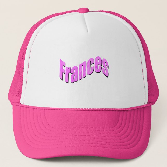 Camionero Nombre de Frances Mosaicos Rosados, Gorra de Camio (Anverso)