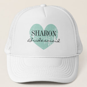 Camionero Nombre personalizado de gorra de dama de honor par