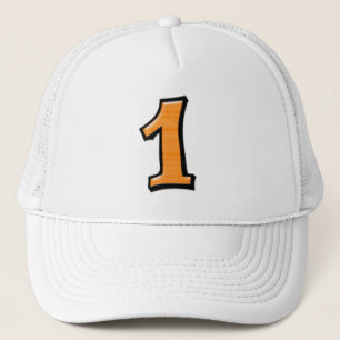Camionero Número de naranja 1 Gorra