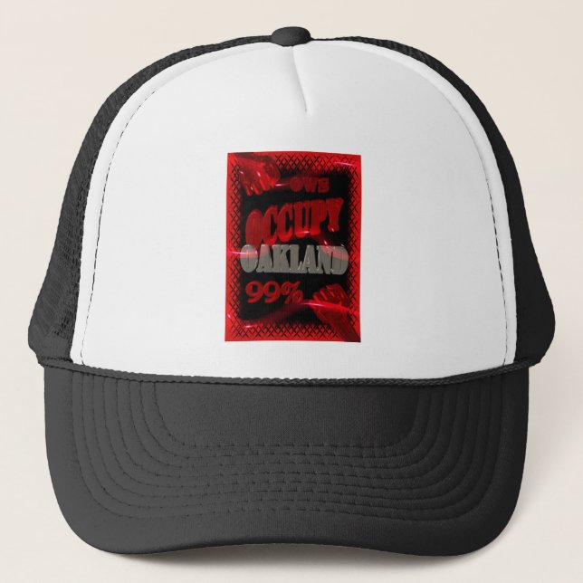 Camionero Ocupe el gorra de la protesta de Oakland OWS (Anverso)