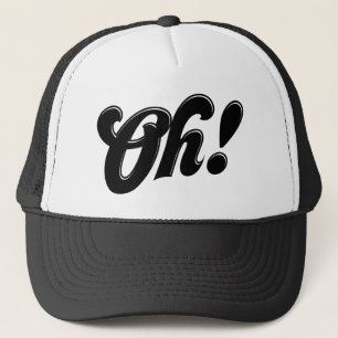 Camionero ¡Oh! Gorra de tipografía retro