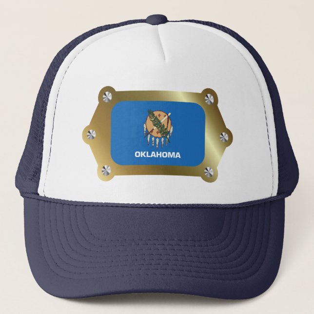 Camionero Oklahoma enmarcado como Gorra de la bandera (Anverso)