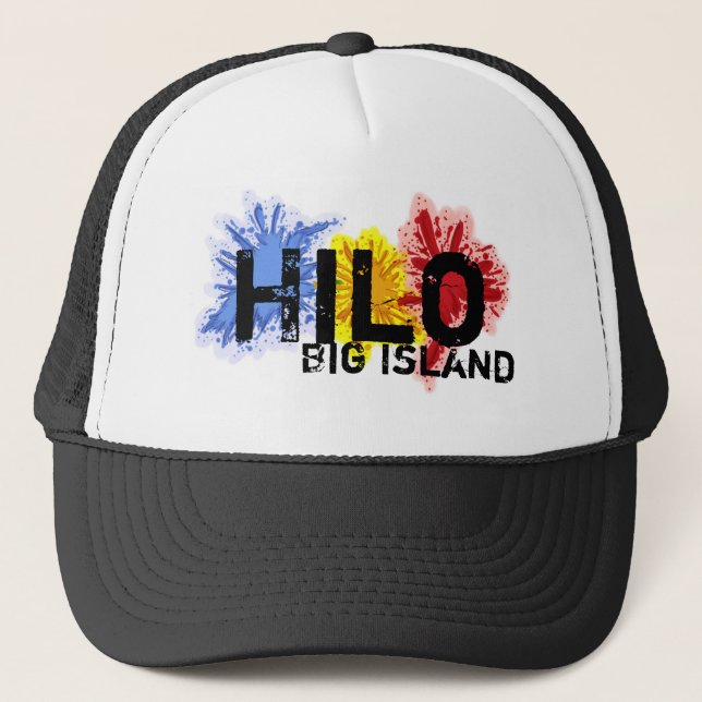 Camionero Paint splatter Hilo hawaii gran gorra de la isla (Anverso)