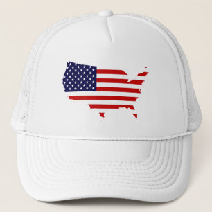 Camionero País de Estados Unidos y gorra de la bandera