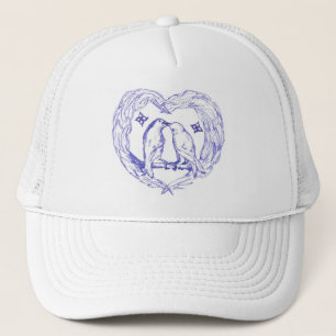 Camionero Pájaros que besan con Gorra de la corona