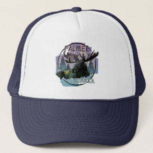 Camionero Palmer Alaska gorra de alce rústico