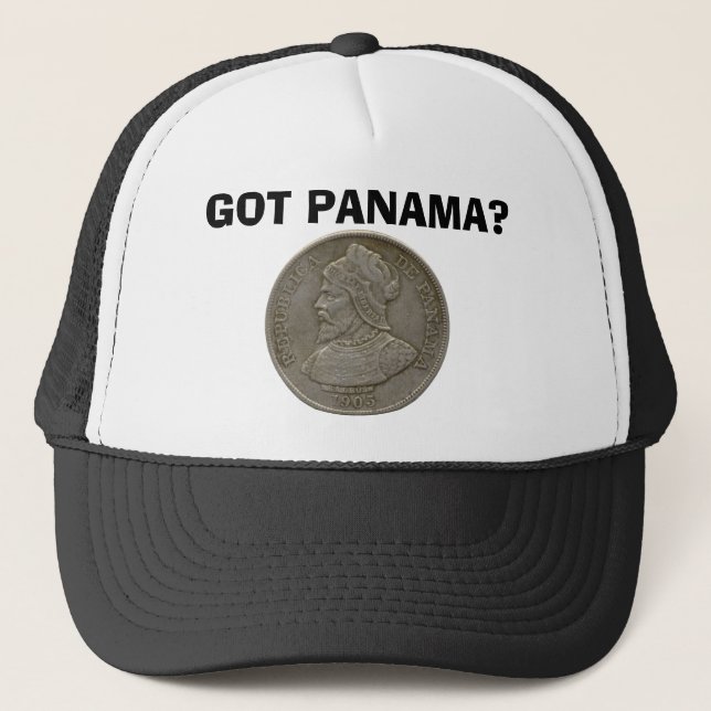 Camionero ¿PANAMÁ CONSEGUIDA? Gorra de la moneda (Anverso)