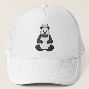 Camionero Panda como chef y gorra de cocina
