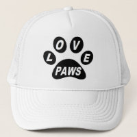 Paws de amor gorra en patas negras