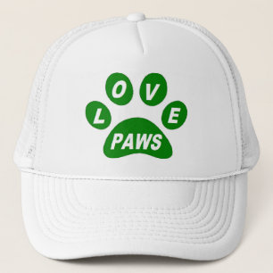 Camionero Paws de amor gorra en Paws Green