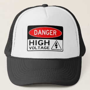 Camionero Peligro muy divertido Gorra de Rótulo de alta tens