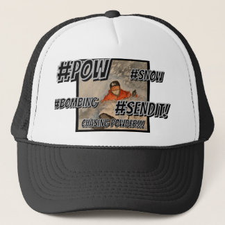 Camionero Persiguiendo al Gorra de etiquetas en polvo