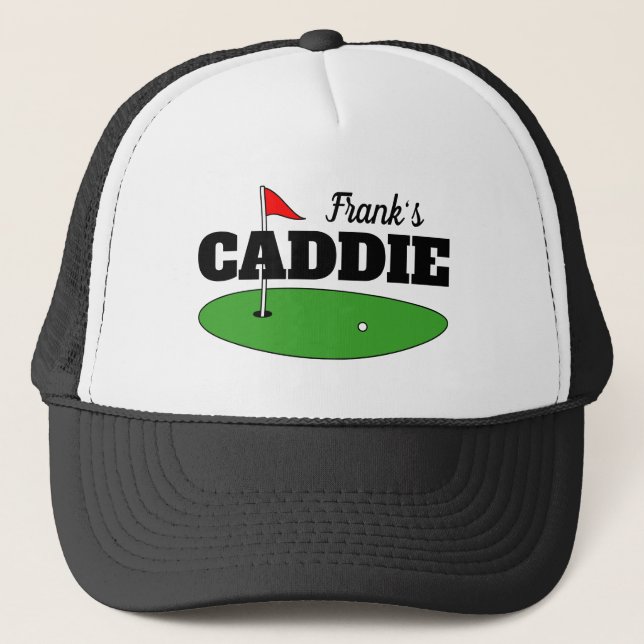 Camionero Personalizado caddie gorra con nombre de jugador (Anverso)