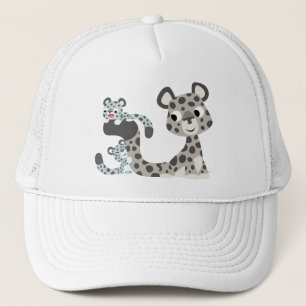 Camionero Personalizado Leopardo de la Nieve y Gorra de Cubs