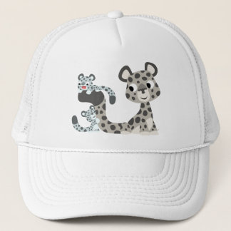 Camionero Personalizado Leopardo de la Nieve y Gorra de Cubs