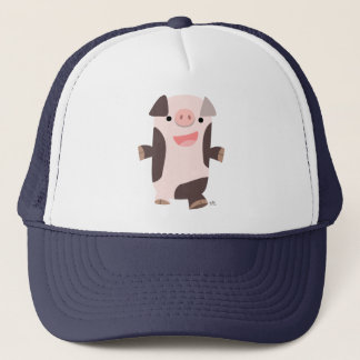 Camionero Personalizado lindo Gorra de cerdo sonriente