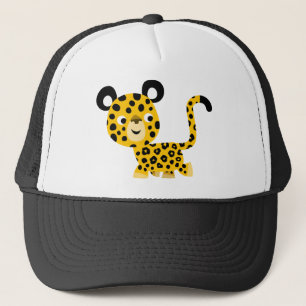 Camionero Personalizado lindo Gorra de leopardo sonriente