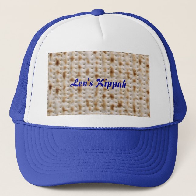 Camionero Personalizado Matzoh Kippah Passover Gorra de Pesa (Anverso)