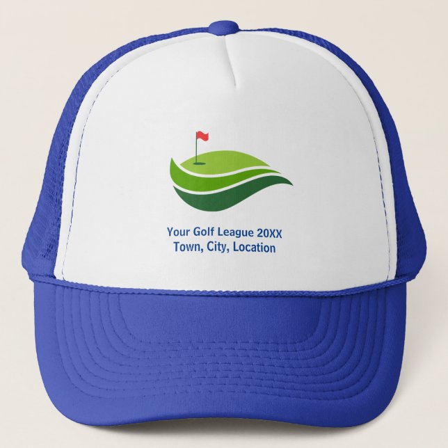 Camionero Personalizado moderno Gorra de golf de texto - Lig (Anverso)