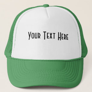 Camionero Personalizado Tu texto aquí Gorra de color verde o