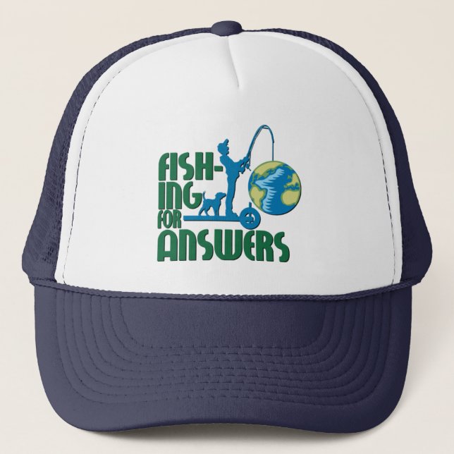 Camionero Pesca para el gorra de las respuestas (Anverso)