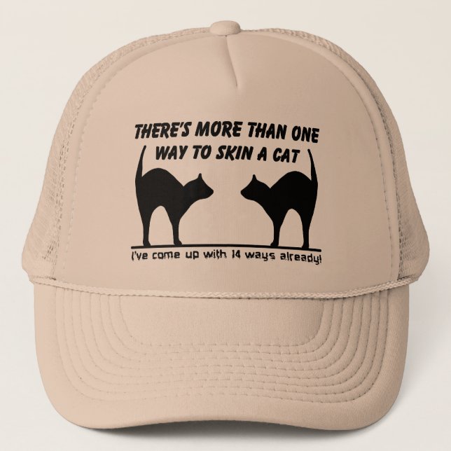 Camionero Piel Un Humor Gorra Gracioso De Gato (Anverso)