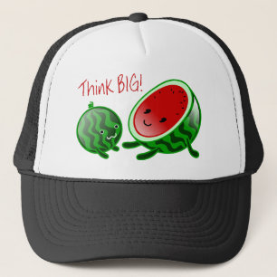 Camionero Piense el gorra grande de la sandía