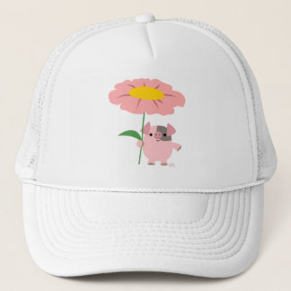 Camionero Piglet Personalizado con Gorra de regalo (rosado)