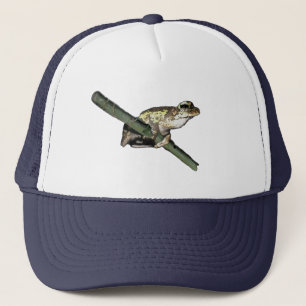 Camionero Pintura de aceite de rana de árbol pequeño, Gorra