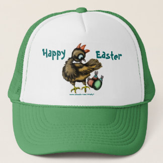 Camionero Pollo de Pascua y gorra divertidos de los