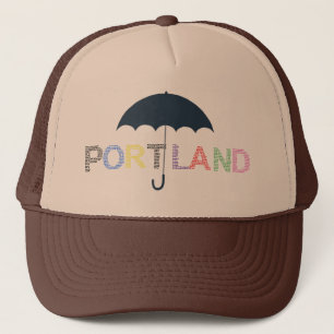 Camionero Portland Rain Weather Brown Tan Gorra de Gorra de
