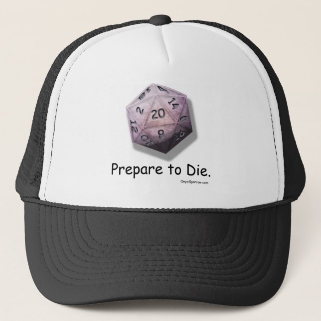 Camionero "Prepárese para morir" gorra del juego de la (Anverso)