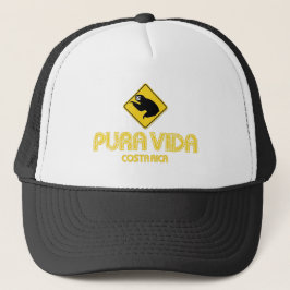 Camionero Pura vida Sloth cruzando Gorra de Costa Rica